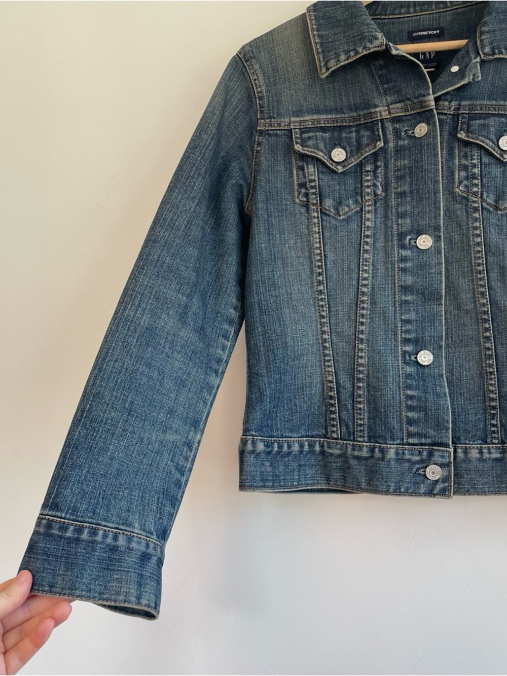 Vintage Gap Stretch Denim Jean Jacket - M - Picture 4 of 8
